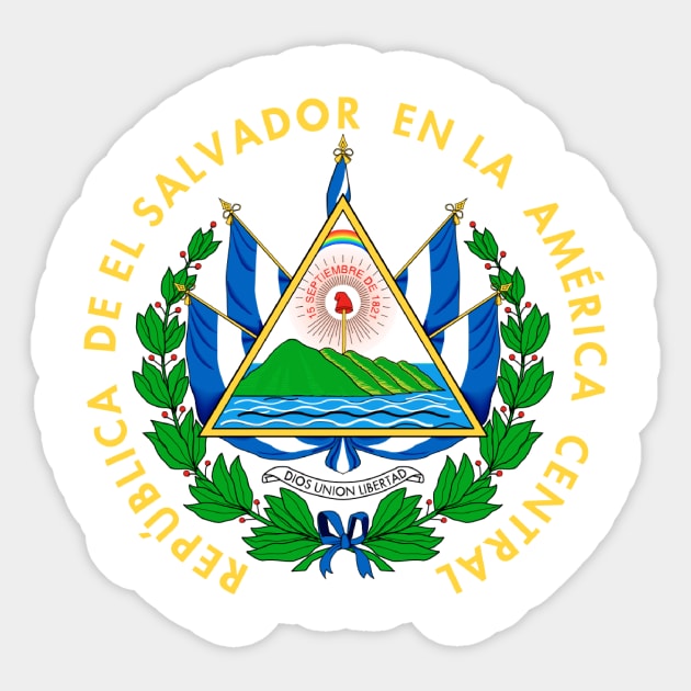 El Salvador Sticker by Wickedcartoons